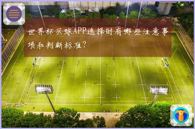 世界杯买球APP选择时有哪些注意事项和判断标准？